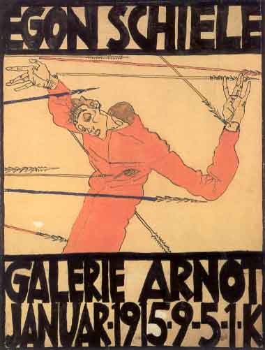 Egon Schiele Self Portrait as St Sebastien Canvas Print