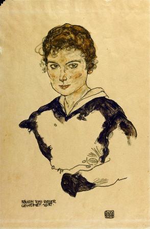 egon schiele Portrait Fraulein Toni Riege print