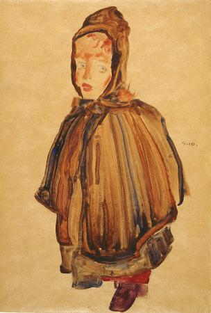 egon schiele Woman With Bonnet print