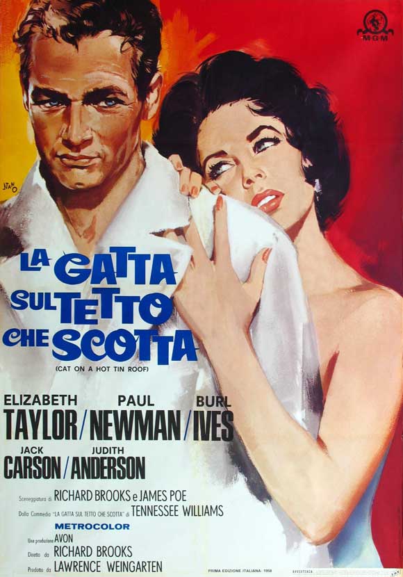 Elizabeth Taylor Cat On a Hot Tin Roof Movie Reproduction Poster