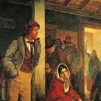 Erskine Nicol Irish Emigrants Waiting Canvas Print