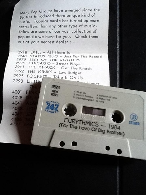 Eurythmics 1984 Saudi Arabia Cassette