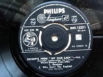 My Fair Lady Volume 1 EP Vinyl (1960s)