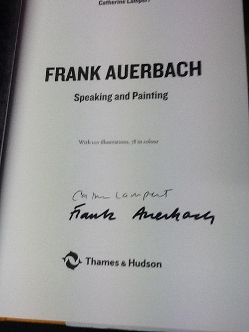 Frank Auerbach Speaking and Painting Hardcover Book