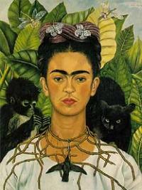 Frida Kahlo Self-Portrait with Thorn Print