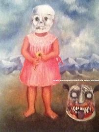 Frida Kahlo Girl with Death Mask