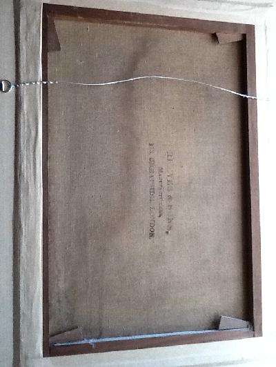 Rose F. Daniels Antique Oil of a Girl Reading to Two Dogs - Dated 1888