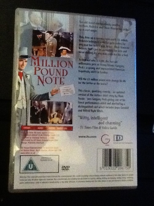 The Million Pound Note Dvd