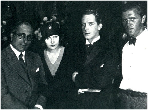 Louis B. Mayer, Garbo, Lars Henson and Sven-Hugo Borg