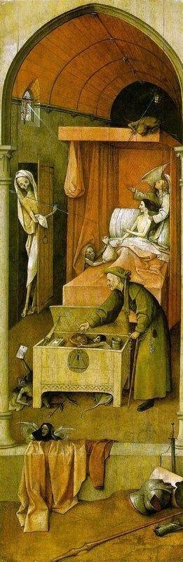 Bosch Death And Miser Canvas Print