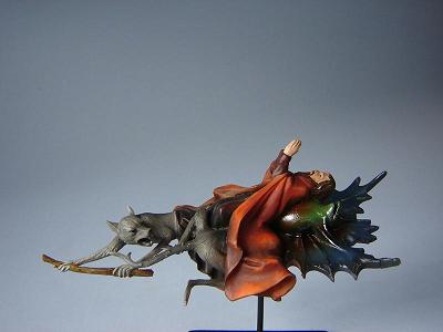 Bosch Saint Anthony on Flying Frog Sculpture