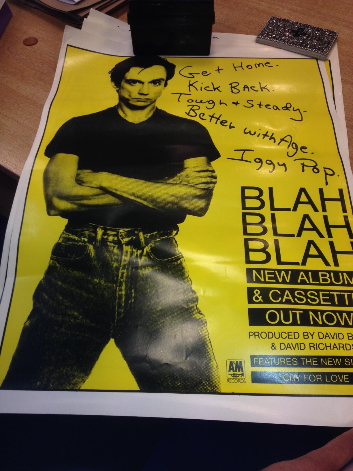Iggy Pop Blah Blah Blah poster