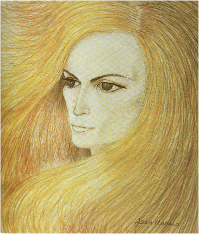 Dalida by Jean Marais painting