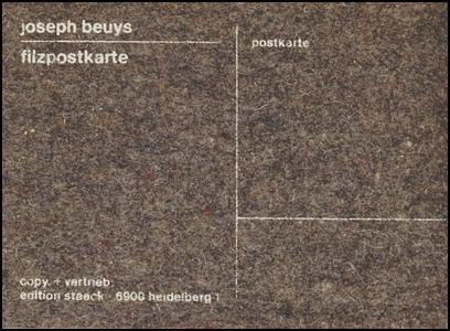 Joseph Beuys Filz Postkarte 4