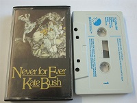 Kate Bush Never For Ever Cassette, Album, Blue on-body print