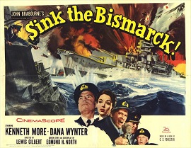 kenneth more sink the bismarck!  movie poster