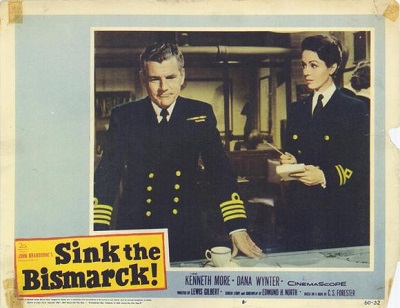 kenneth more man sink the bismarck! movie poster