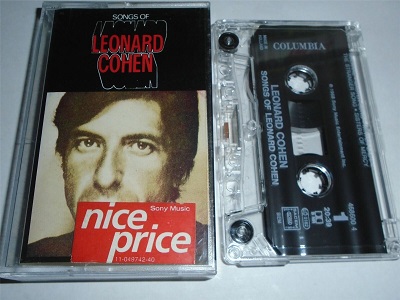LEONARD COHEN - The Songs Of - COLUMBIA Clear Shell Cassette Tape