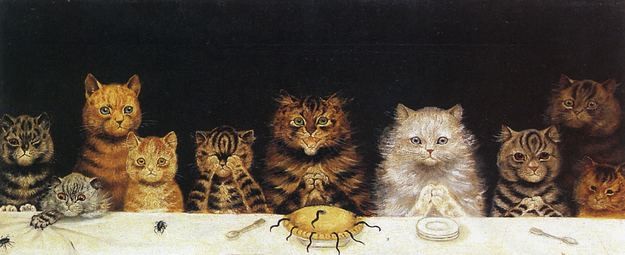 Louis Wain Cats - For What We Are About To Receive Print