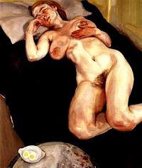 Lucian Freud Naked Girl with Egg  Painting