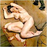 Lucian Freud Naked Portrait with Reflection, 1980