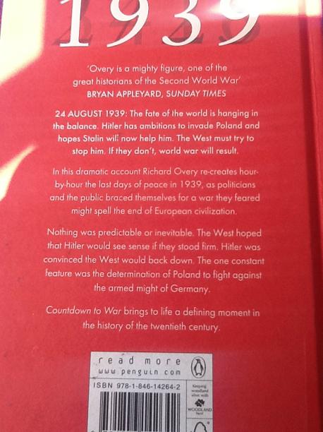 1939 Countdown to War Hardback Book