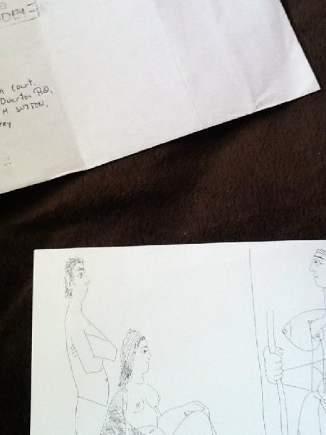 Peggy Ashcroft Signed Picasso Postcard