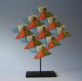 M.C. Escher Fish Parastone Sculpture