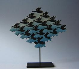 M.C. Escher Fish Bird Sky Parastone Sculpture