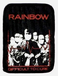 Rainbow Difficult to Cure Printed Patch with Red Embossed Lettering