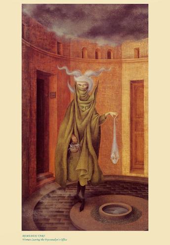 Remedios Varo Woman leaving the Psychoanalyst's Office 250gsm Gloss ART CARD A3 Reproduction Poster