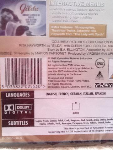 Gilda Dvd
