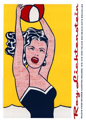Roy Lichtenstein Girl with Ball, 1997 Art Print (Art Print)