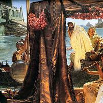 Sir Lawrence Alma-Tadema - Antony and Cleopatra Canvas Print