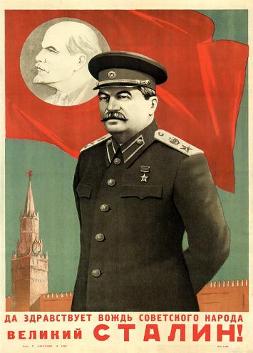 Vintage Russian Soviet Union Propaganda LONG LIVE STALIN, THE LEADER OF THE SOVIET PEOPLE! 250gsm GLOSS ART CARD A3 Reproduction Poster