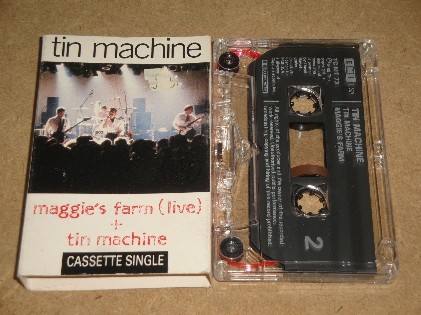 Tin Machine - Maggie's Farm Single Cassette Tape
