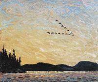 Tom Thomson (Group of Seven) Round Lake Print