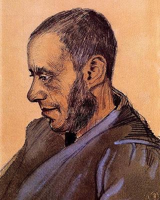 Vincent van Gogh The Bookseller Blok Canvas Print
