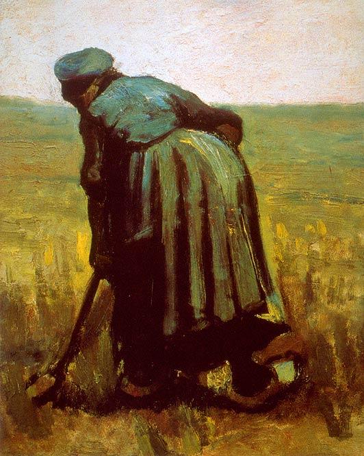 Vincent van Gogh Digging 24 Inch Canvas Print