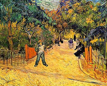 Vincent van Gogh Entrance to the Public Park in Arles Canvas Print