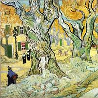 Vincent van Gogh Large Plane Trees (also known as The Road Menders) Fine Art Print