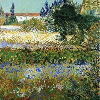 Vincent van Gogh Garden with Flowers Fine Art Print