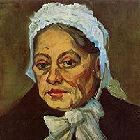 Vincent van Gogh Head of an Old Woman in a White Cap (also known as The Midwife) Fine Art Print