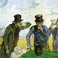 Vincent van Gogh The Drinkers (after Daumier) Fine Art Print