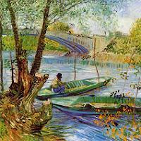 Vincent van Gogh Fishing in the Spring, Pont de Clichy Fine Art Print