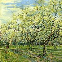 Vincent van Gogh Orchard with Blossoming Plum Trees Fine Art Print