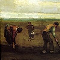 Vincent van Gogh Farmers Planting Potatoes Fine Art Print