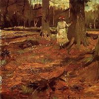 Vincent van Gogh Girl in White in the Woods Fine Art Print