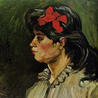Vincent van Gogh Portrait of a Woman with a Red Ribbon Fine Art Print