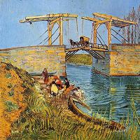 Vincent van Gogh The Langlois Bridge at Arles with Women Washing(also known as Bridge at Arles (Women Washing)) Fine Art Print